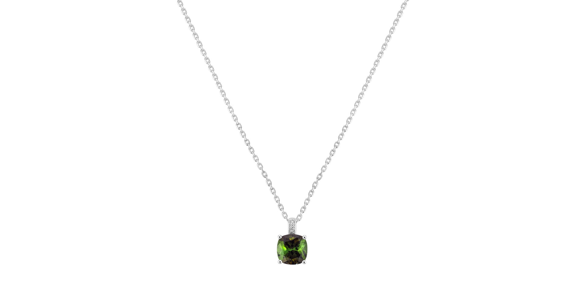 Diamond necklace with Tourmaline Linnea