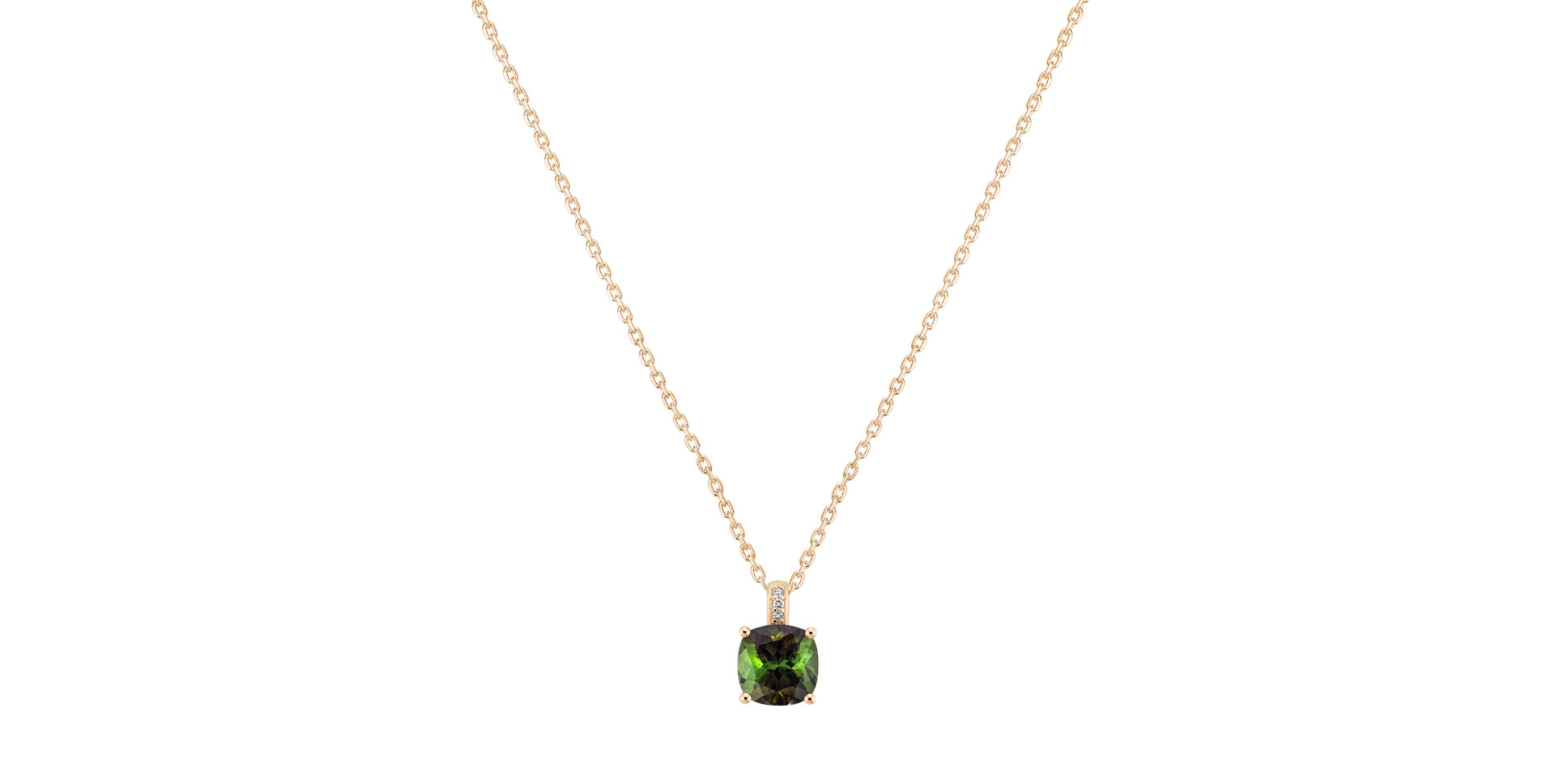 Diamond necklace with Tourmaline Linnea