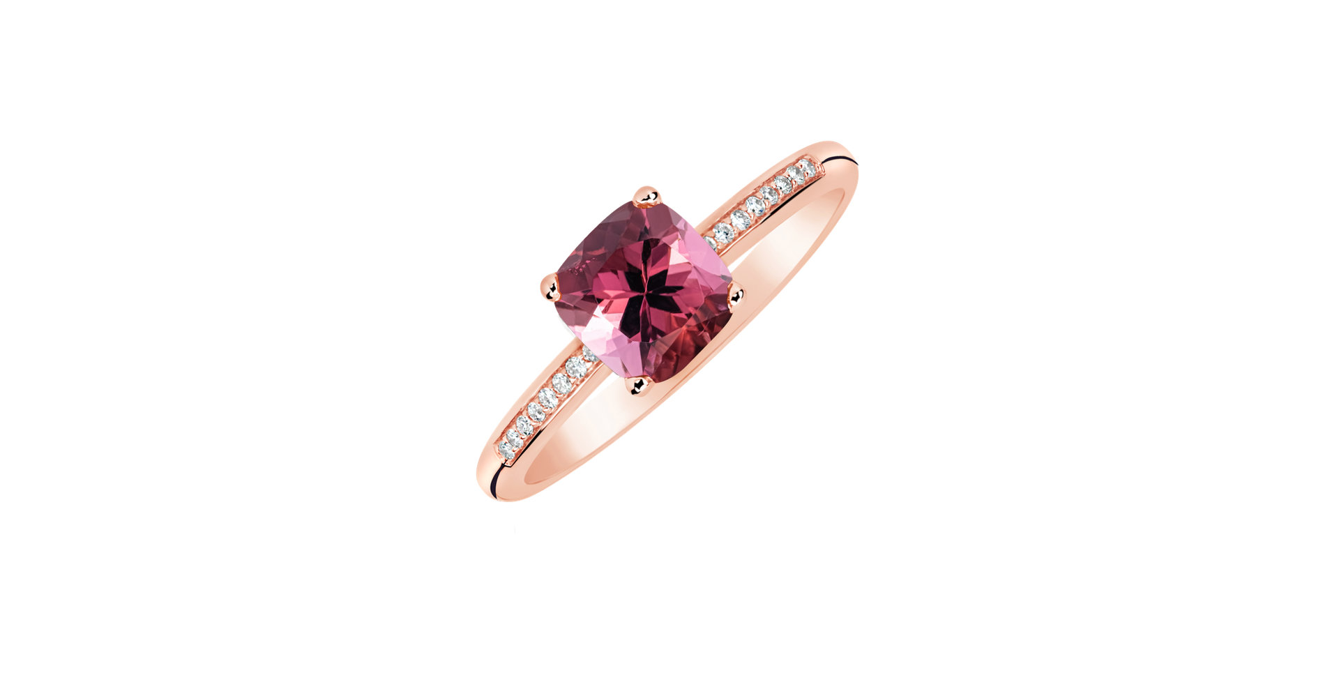Diamond ring with Tourmaline Melody Harmony