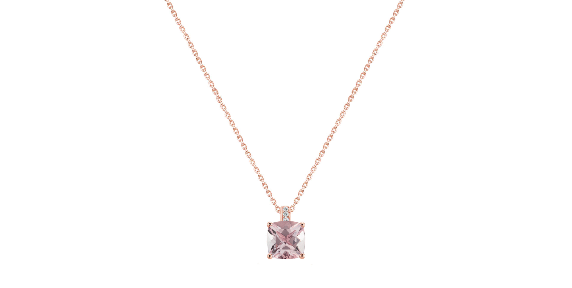 Diamond necklace with Morganitom Linnea