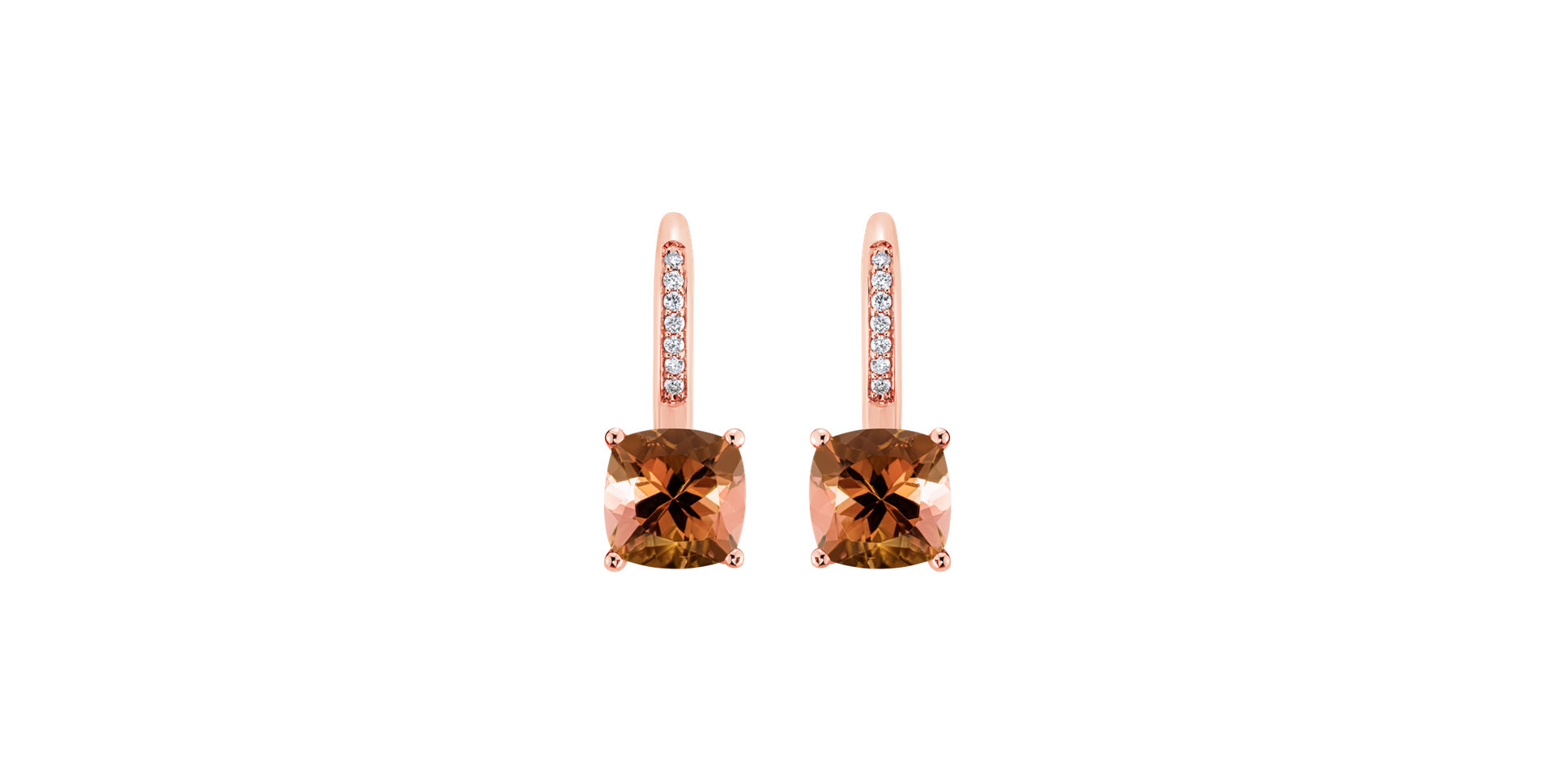 Diamond earrings with Tourmaline Calliope