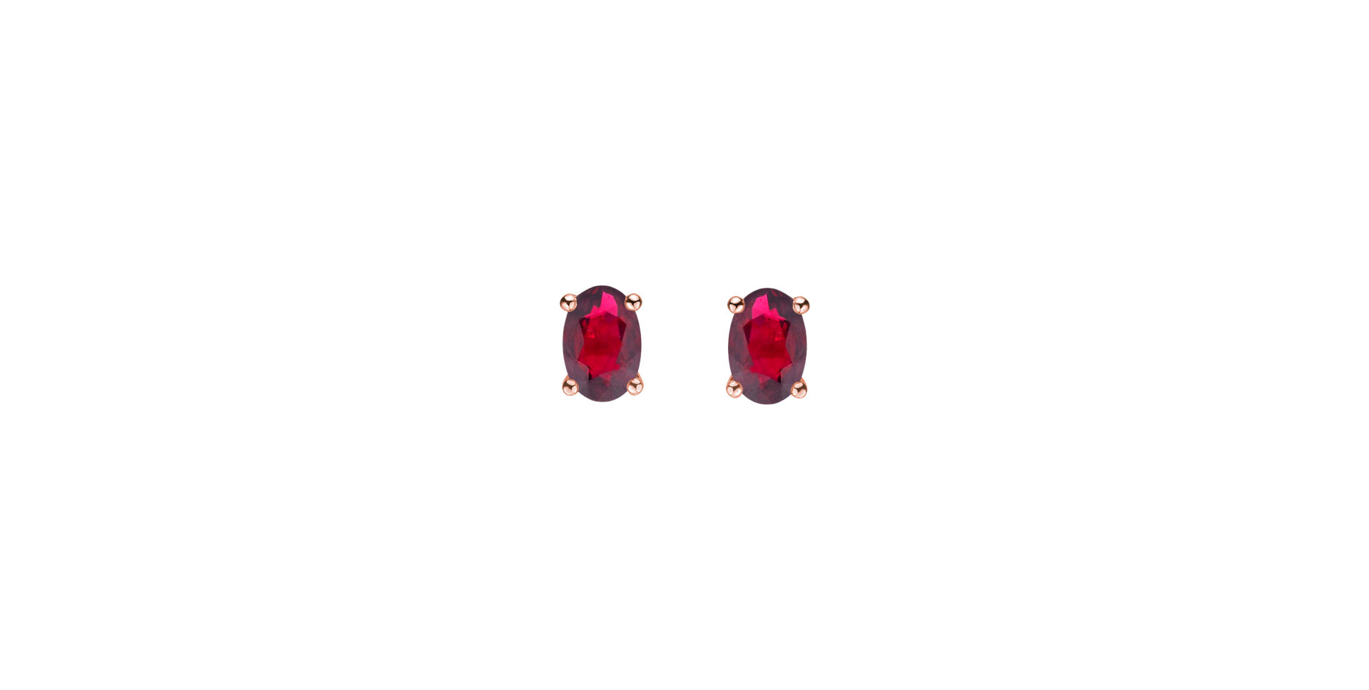 Earrings with Ruby Mystic Abyss
