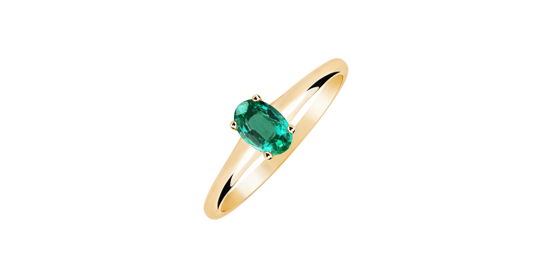 Ring with Emerald Mystic Abyss
