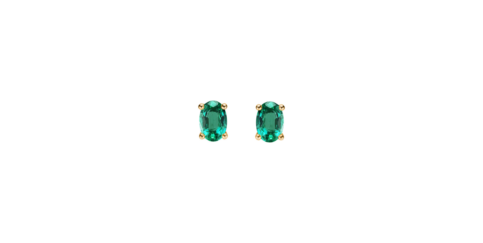 Earrings with Emerald Mystic Abyss