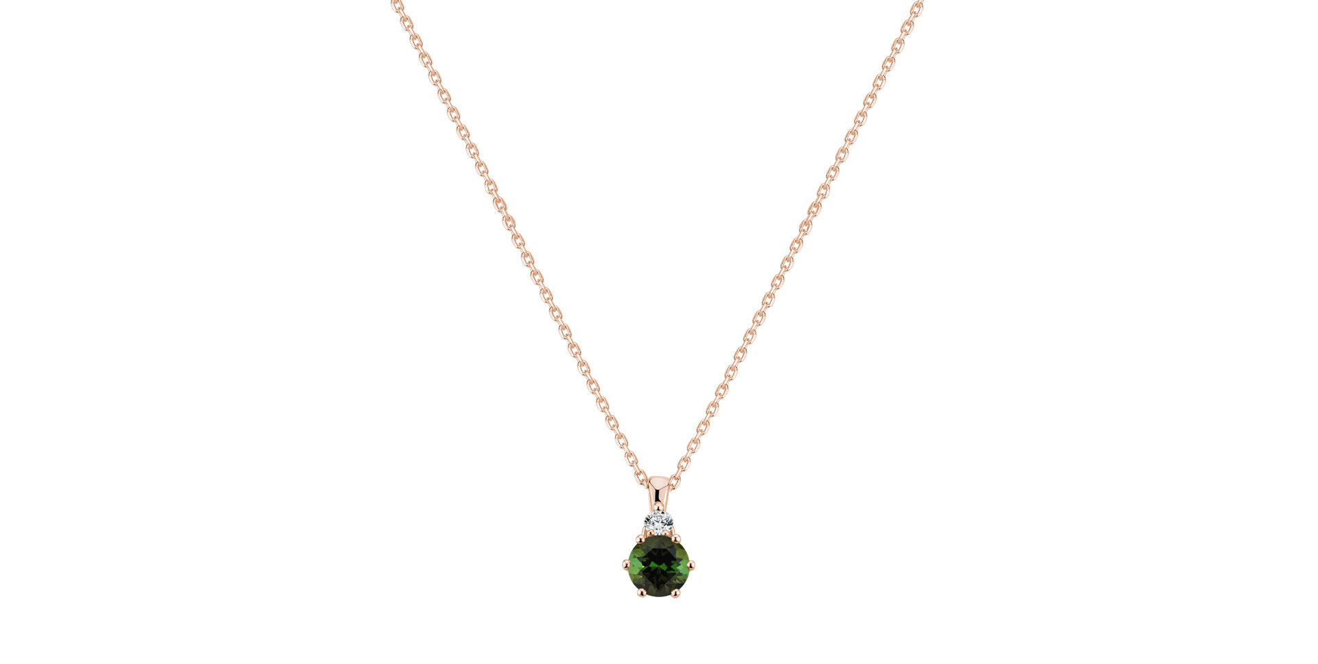 Diamond necklace with Tourmaline Diamara