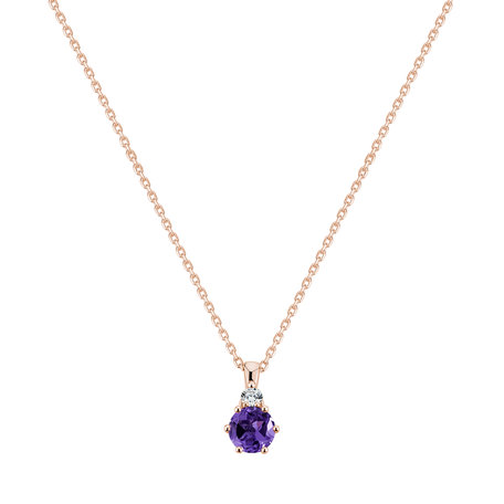 Diamond necklace with Amethyst Diamara