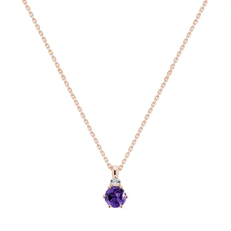 Diamond necklace with Amethyst Diamara