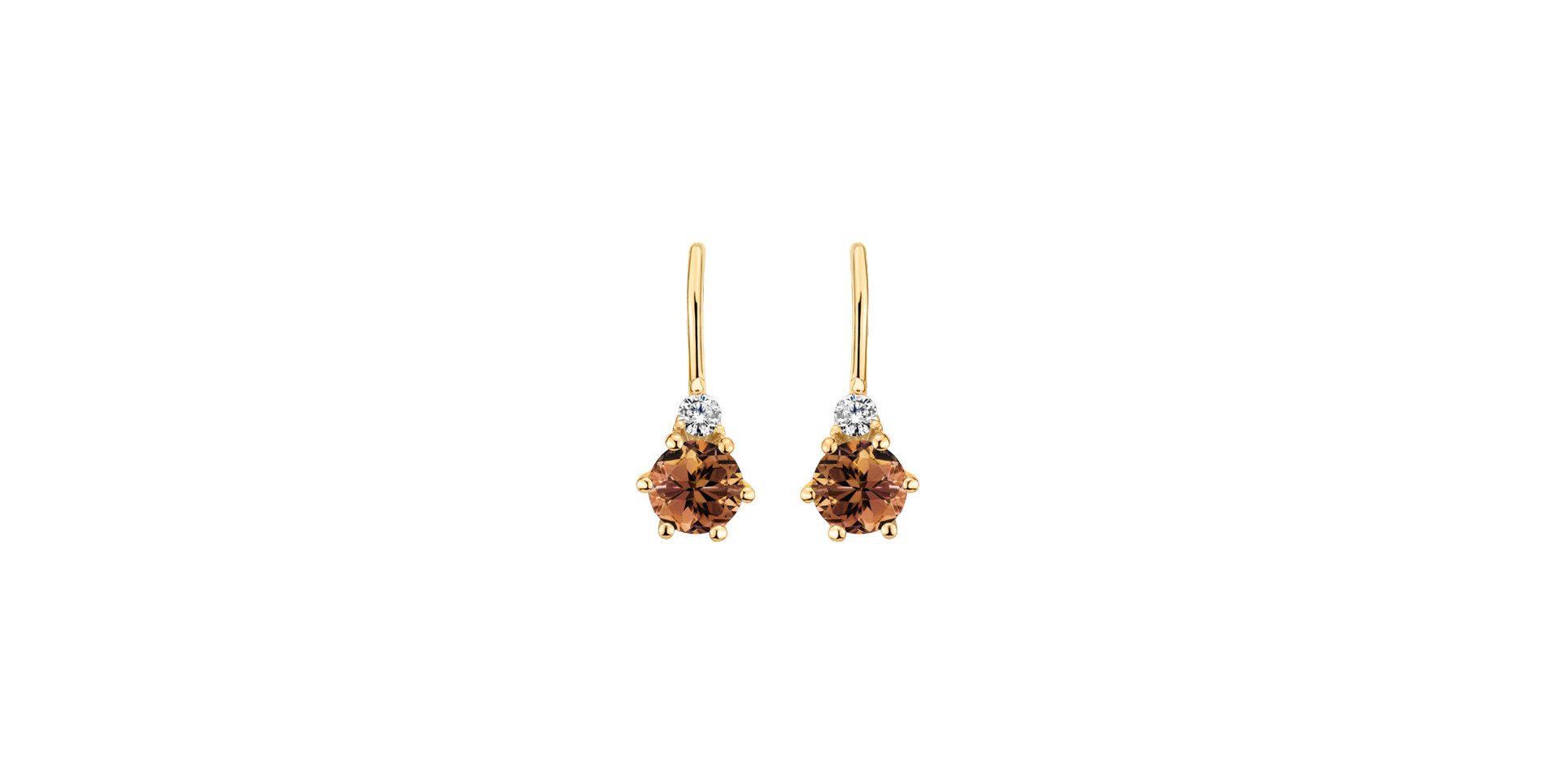 Diamond earrings with Tourmaline Lux