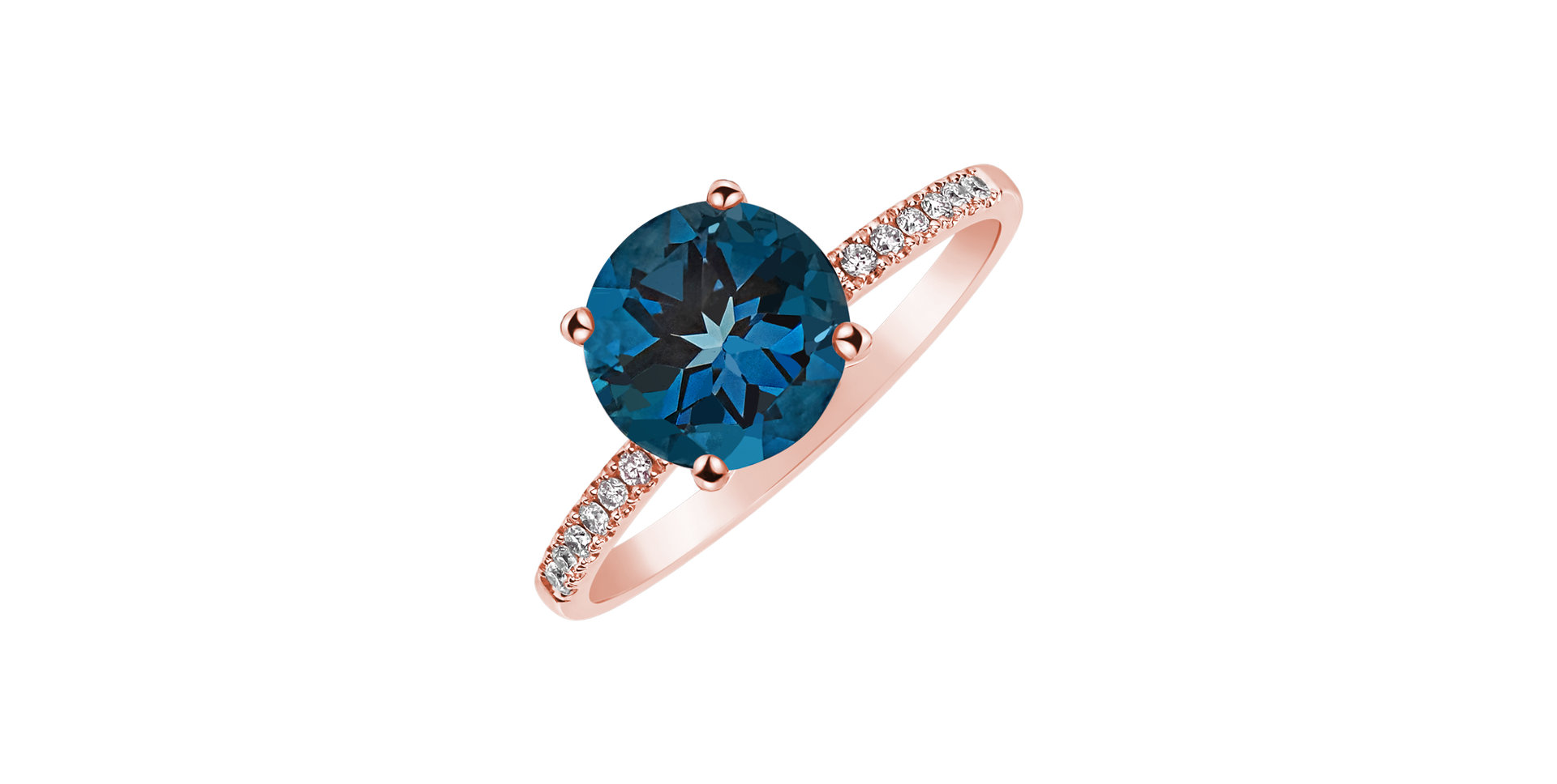 Diamond ring with Topaz Bethy