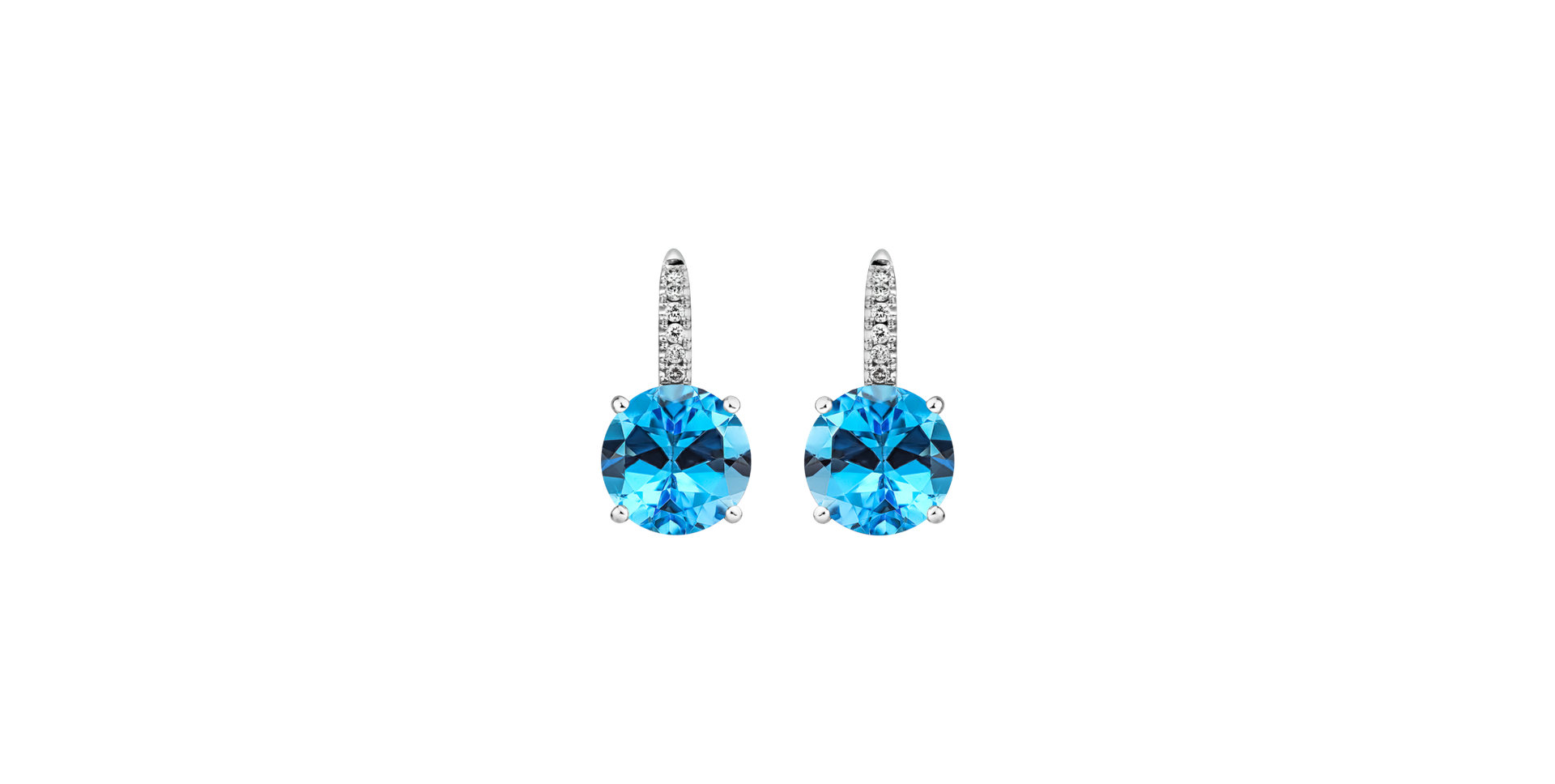 Diamond earrings with Topaz Bethy