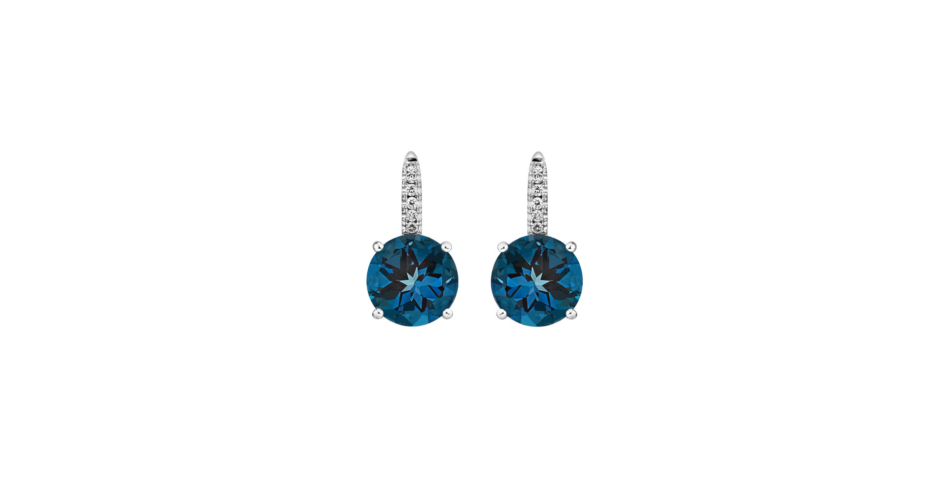 Diamond earrings with Topaz Bethy