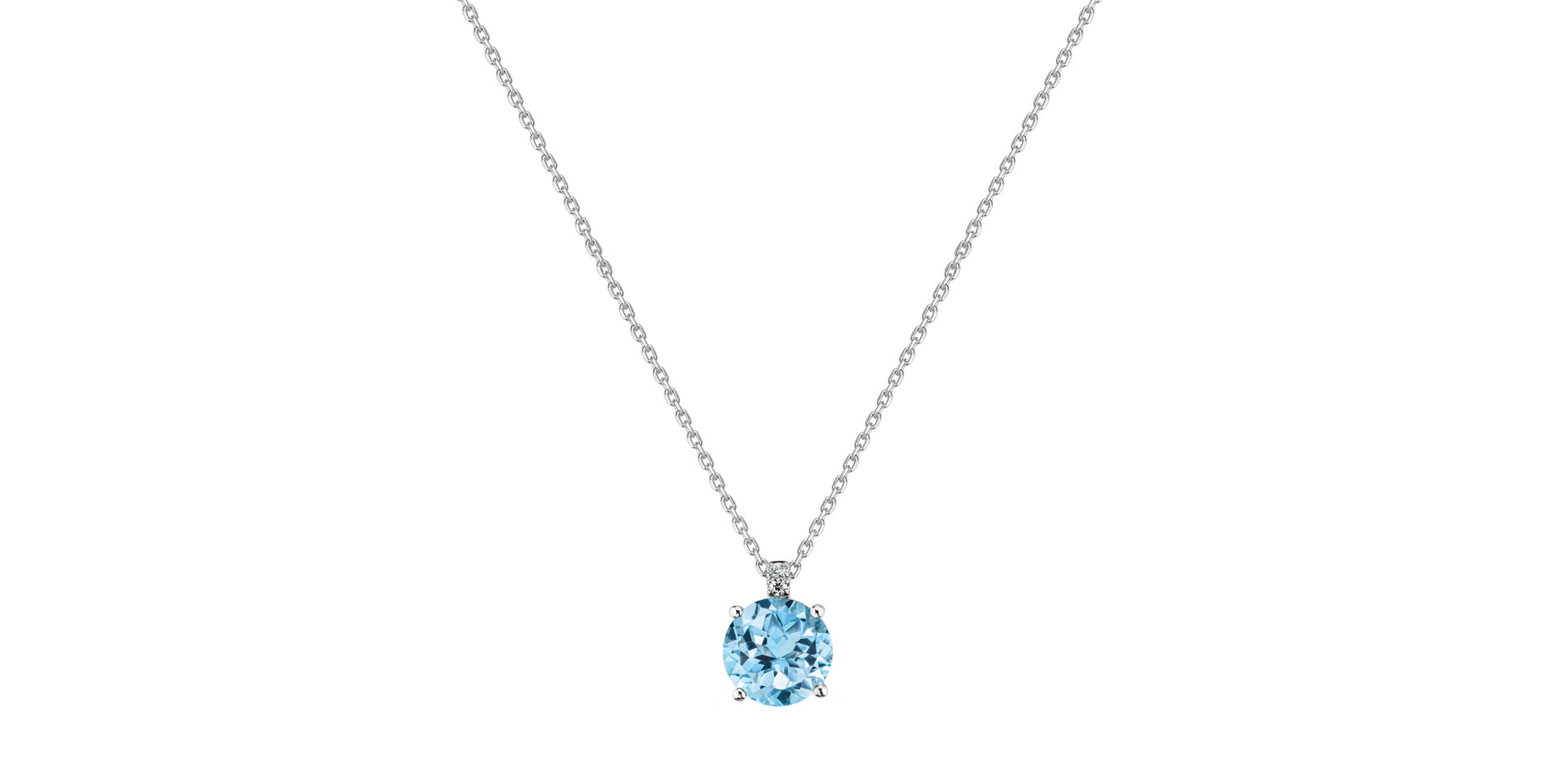 Diamond necklace with Topaz Bethy