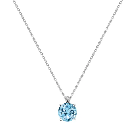 Diamond necklace with Topaz Bethy