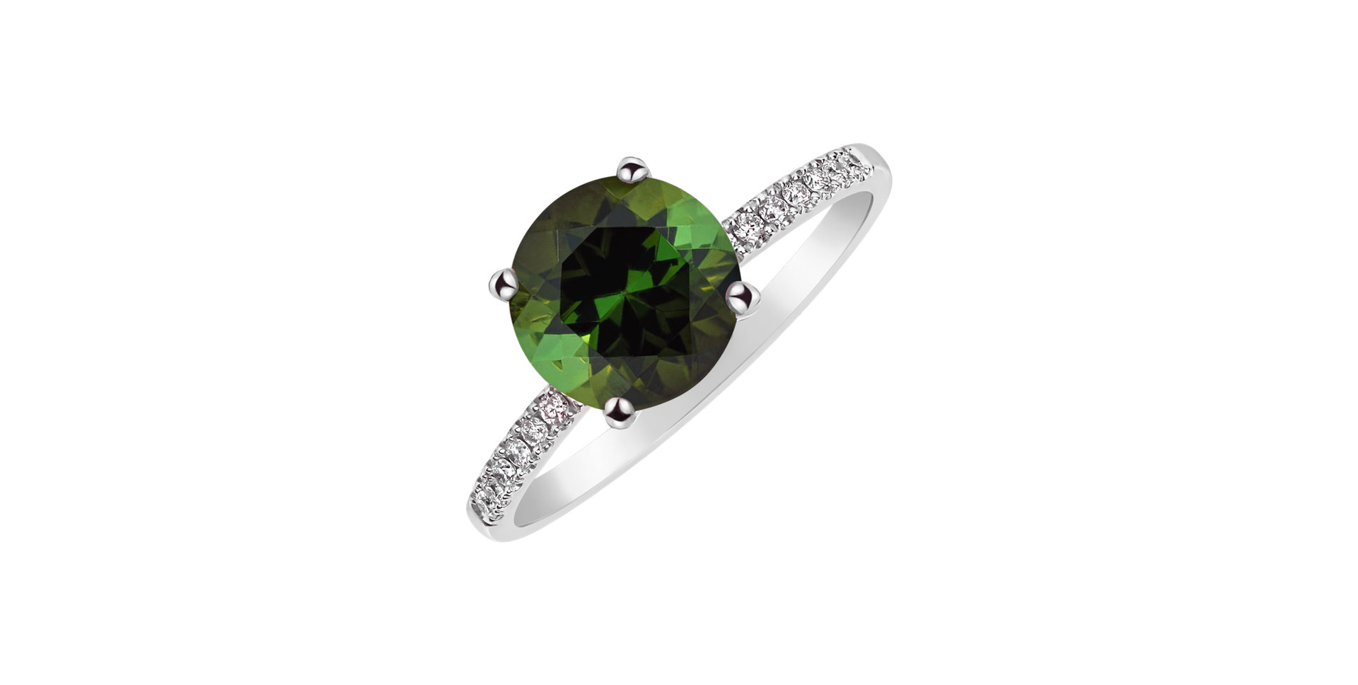 Diamond ring with Tourmaline Bethy