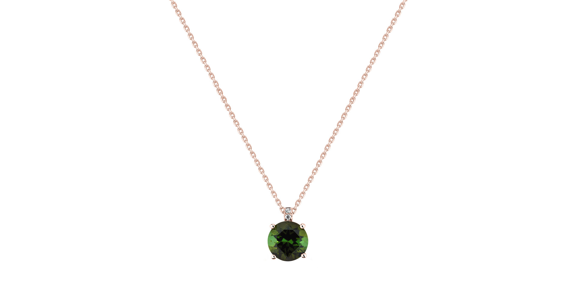 Diamond necklace with Tourmaline Bethy