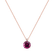 Diamond necklace with Rhodolite Bethy4