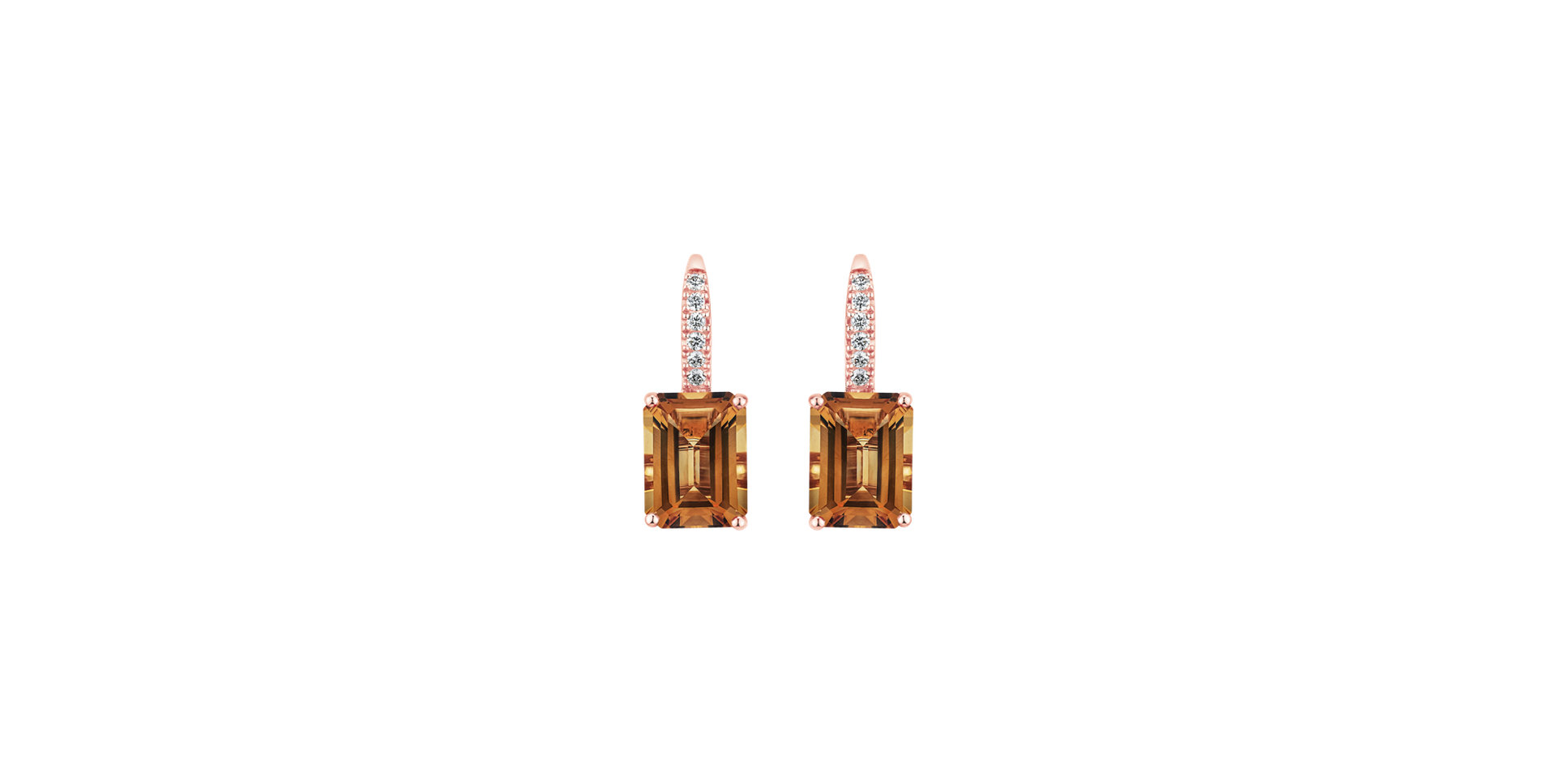 Diamond earrings with Tourmaline Carlotta