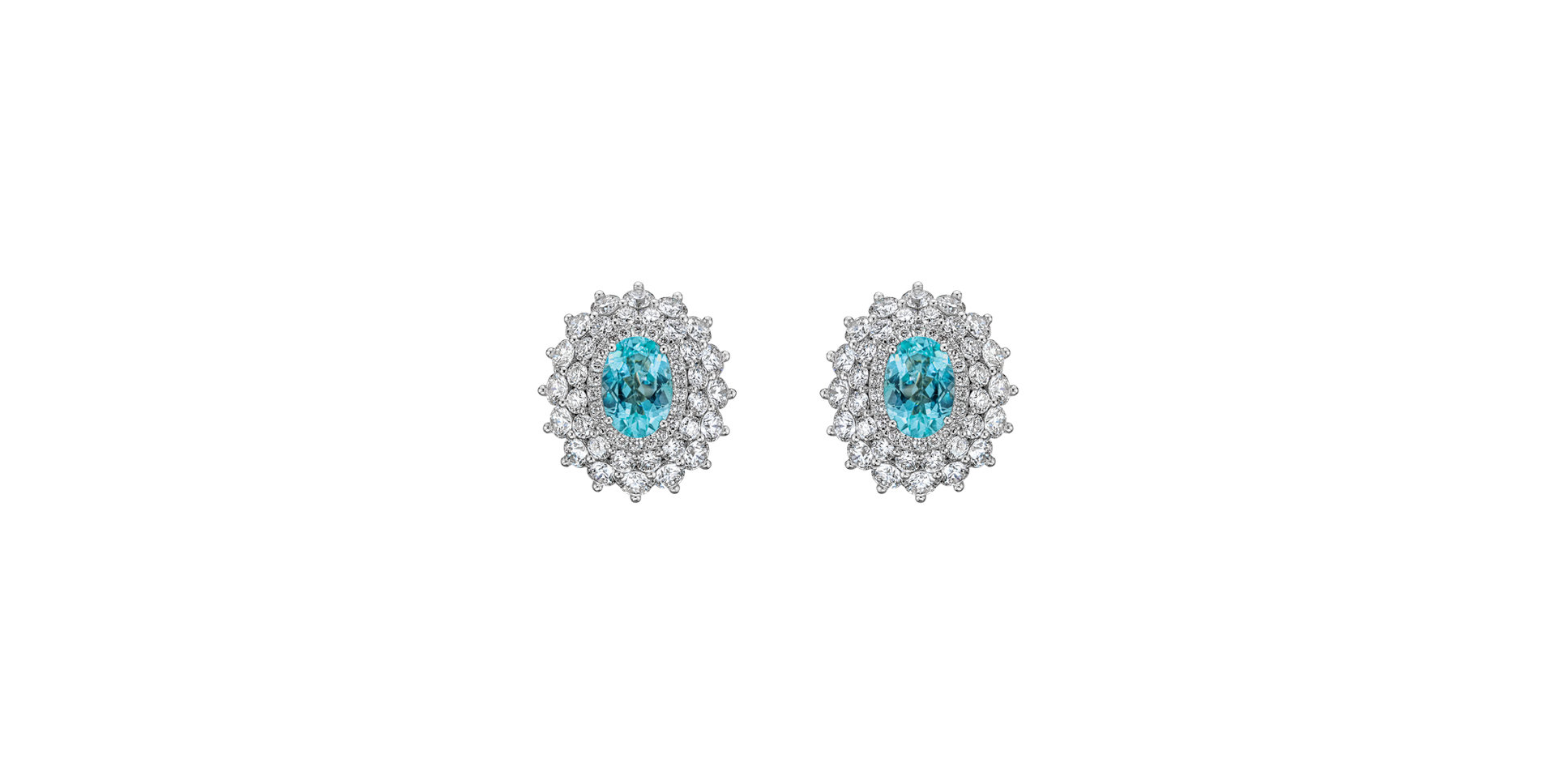 Diamond earrings with Paraiba Royal Sparkle