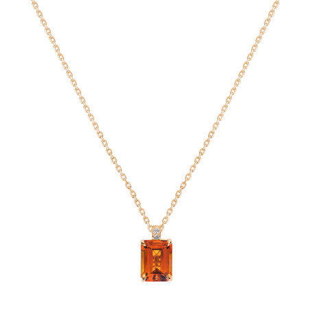 Diamond necklace with Citrine Carlotta
