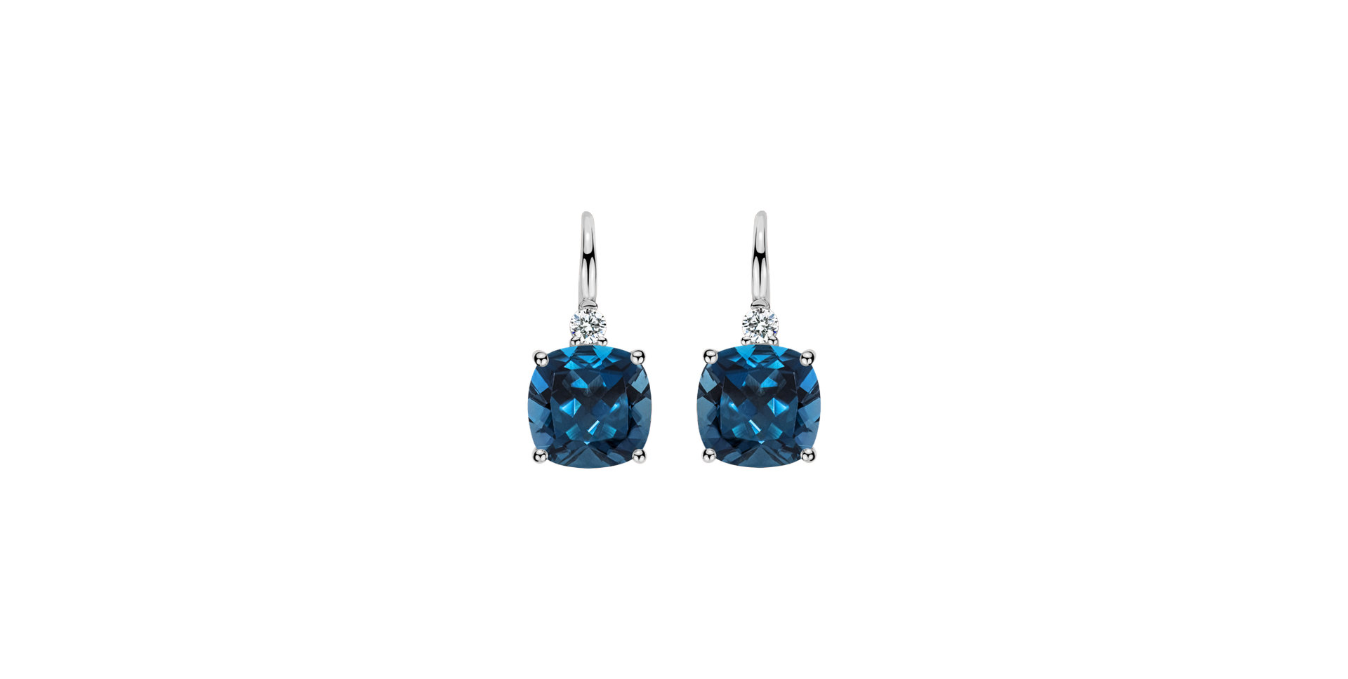 Diamond earrings with Topaz The Duchess