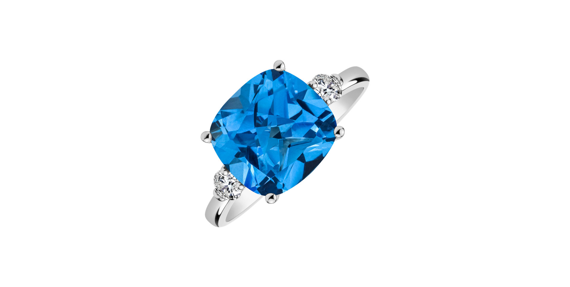 Diamond ring with Topaz The Duchess