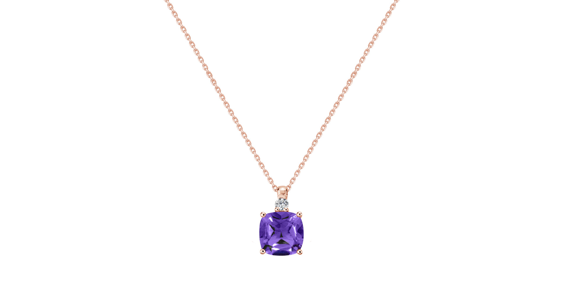 Diamond necklace with Amethyst The Duchess