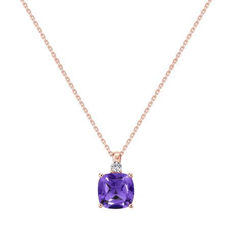 Diamond necklace with Amethyst The Duchess