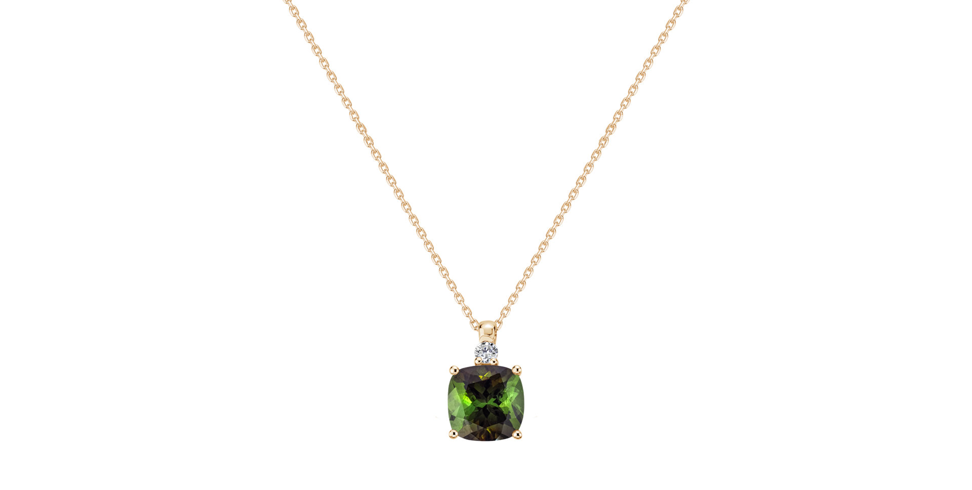 Diamond necklace with Tourmaline The Duchess