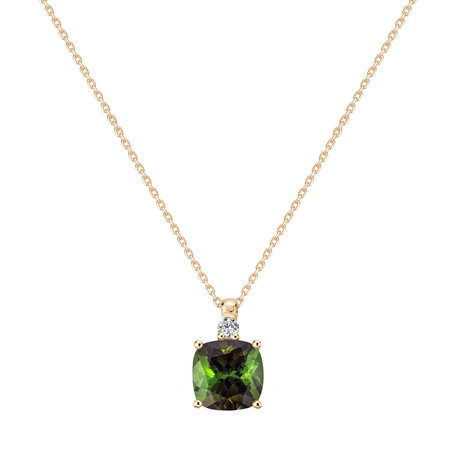 Diamond necklace with Tourmaline The Duchess