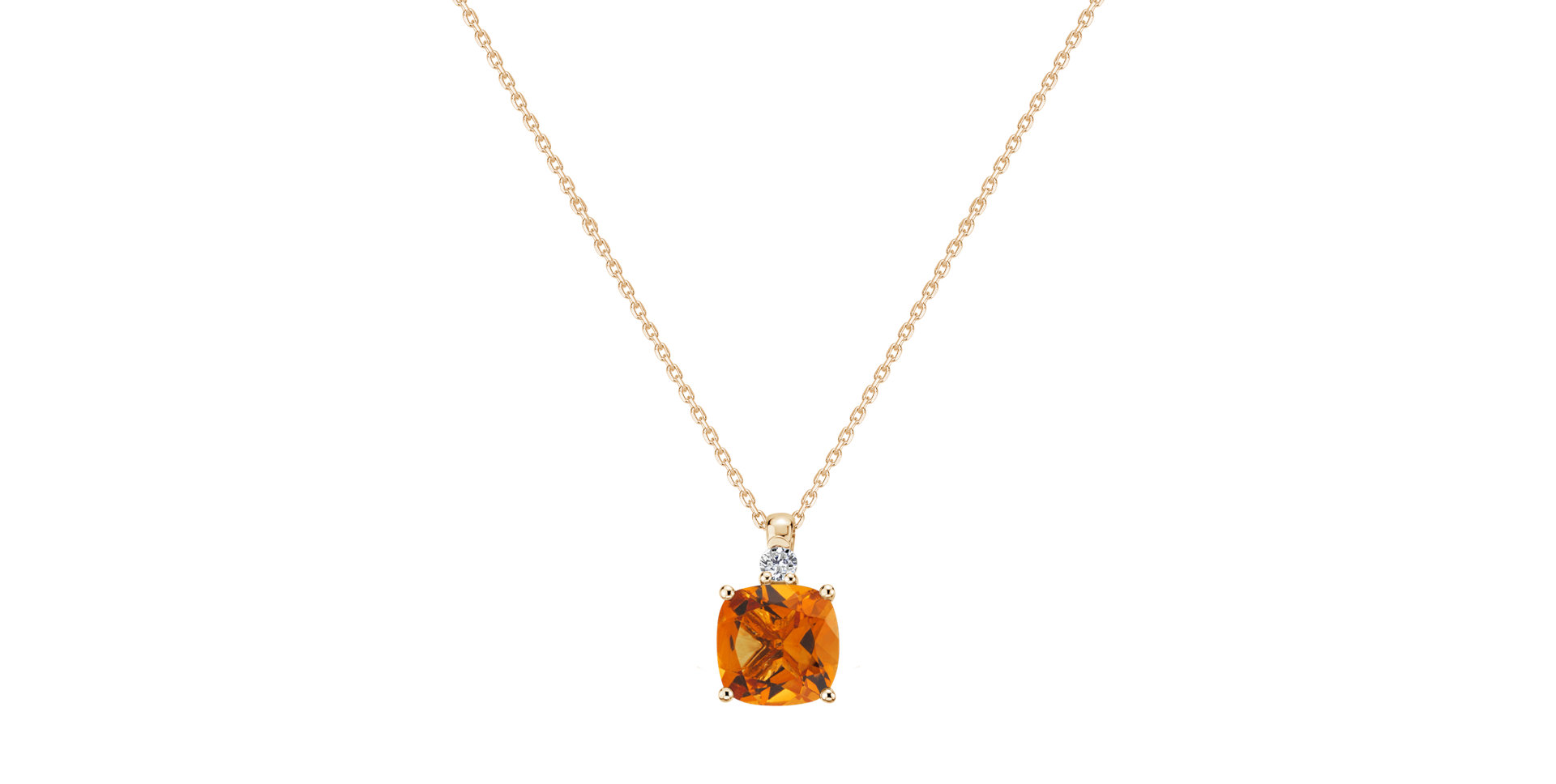 Diamond necklace with Citrine The Duchess