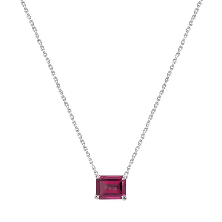 Necklace with Rhodolite Corinne