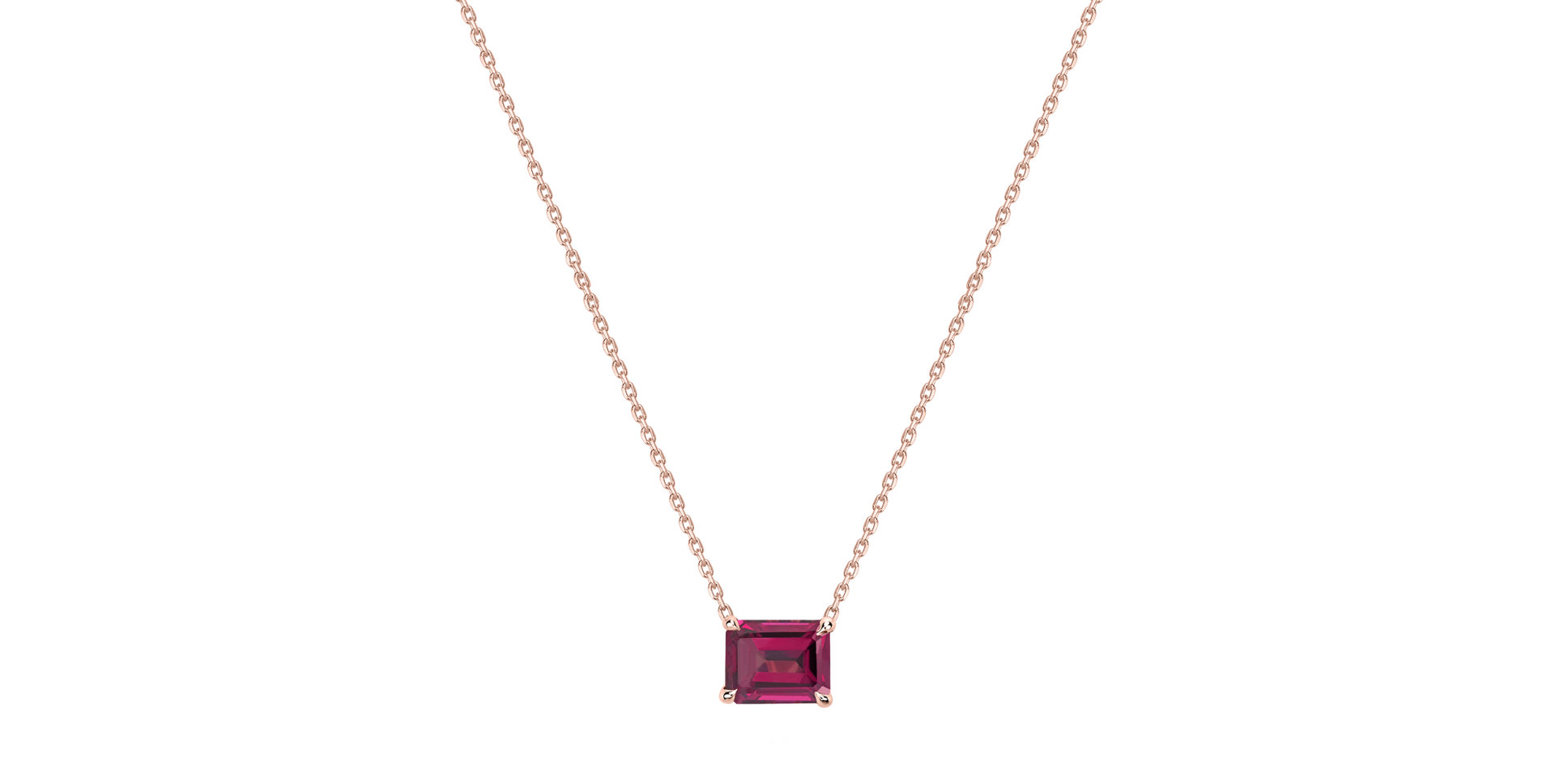 Necklace with Rhodolite Corinne