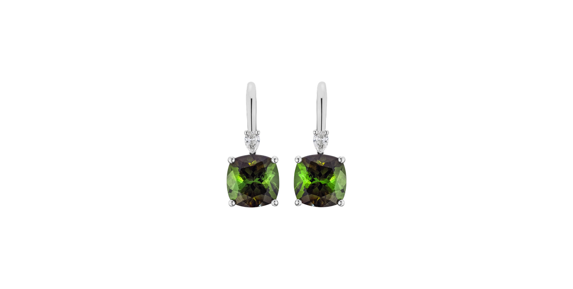 Diamond earrings with Tourmaline Cassian