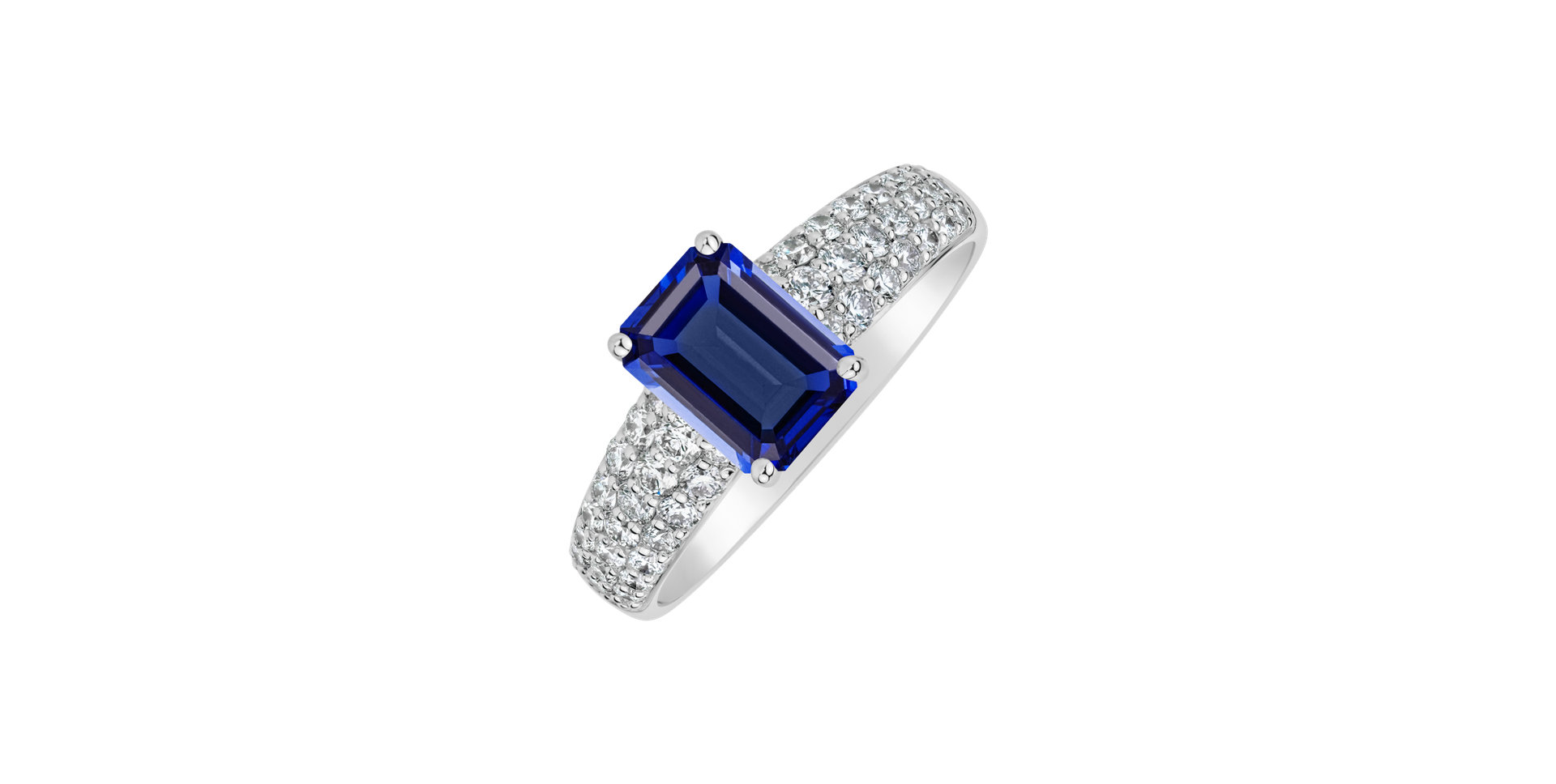 Diamond ring with Sapphire Diamond Whisper