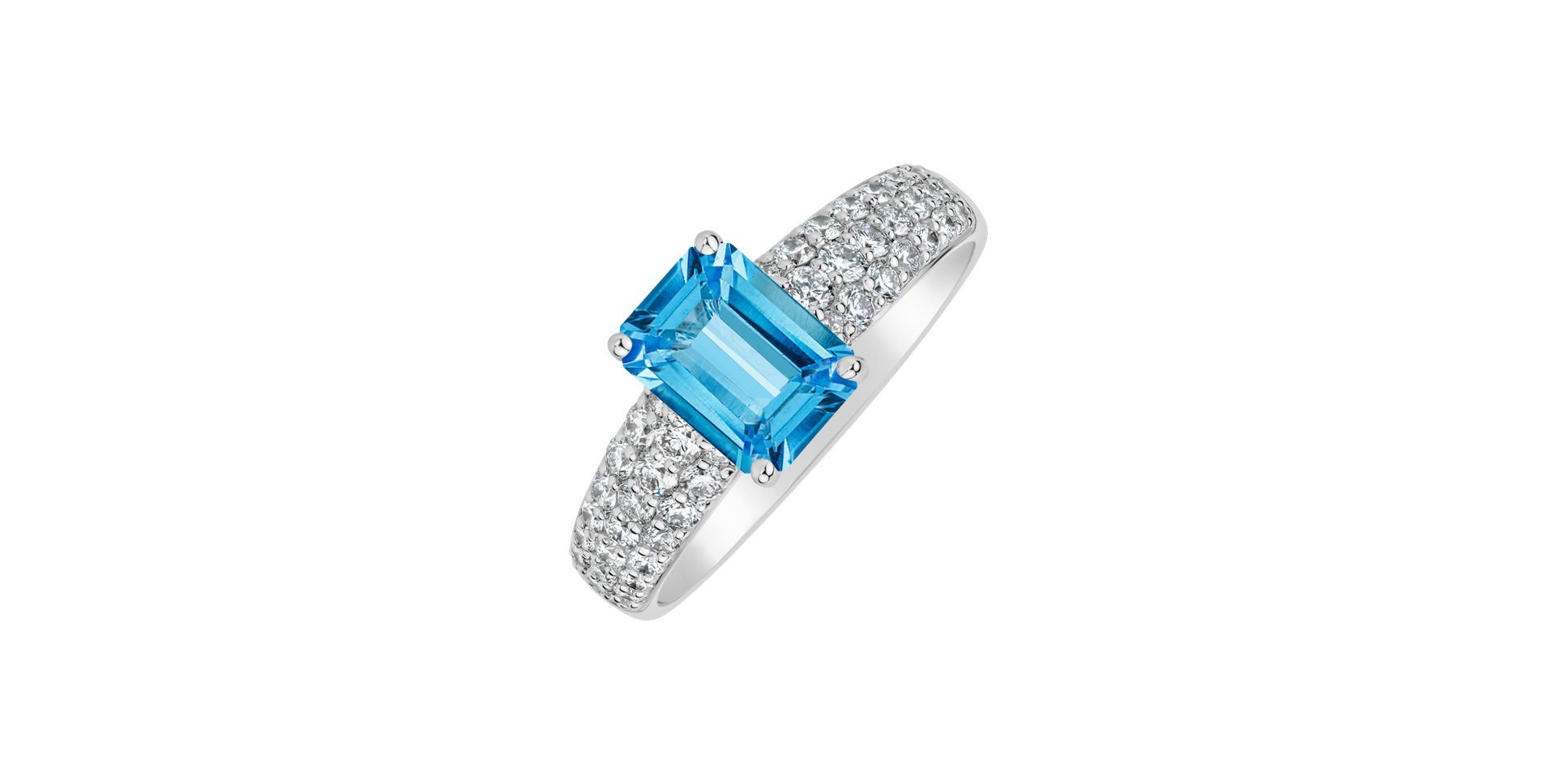 Diamond ring with Topaz Diamond Whisper