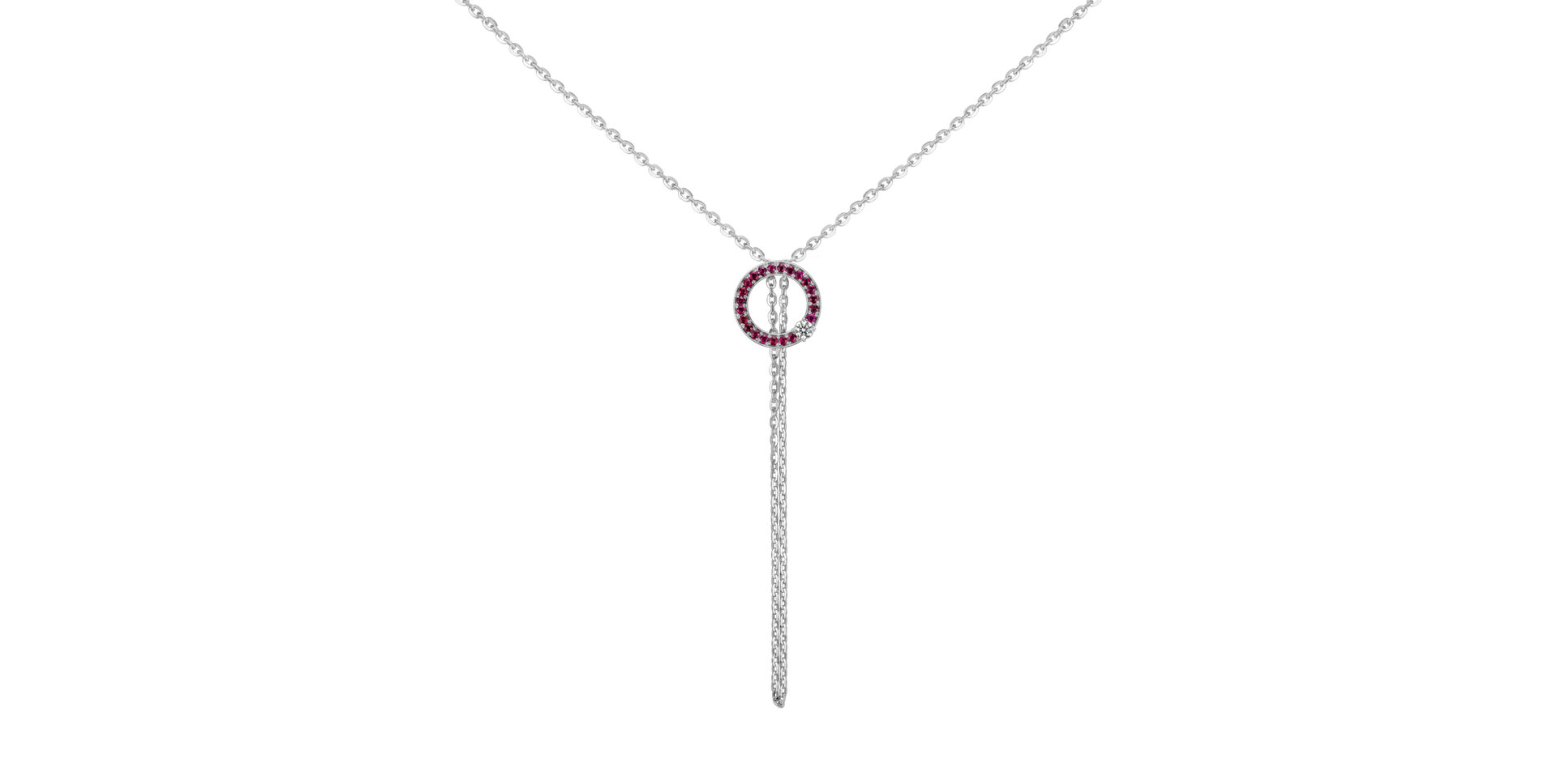 Diamond necklace with Rubies Perfect Sphere