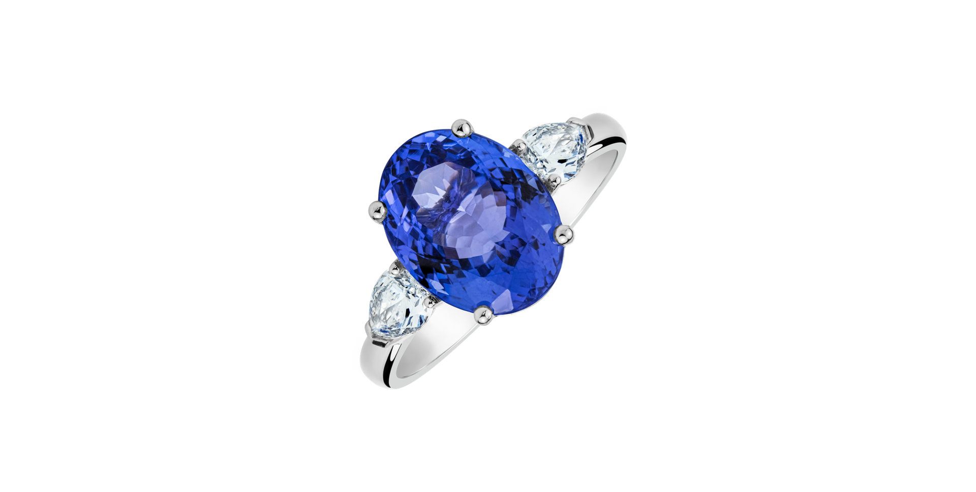 Diamond ring with Tanzanite Fiona