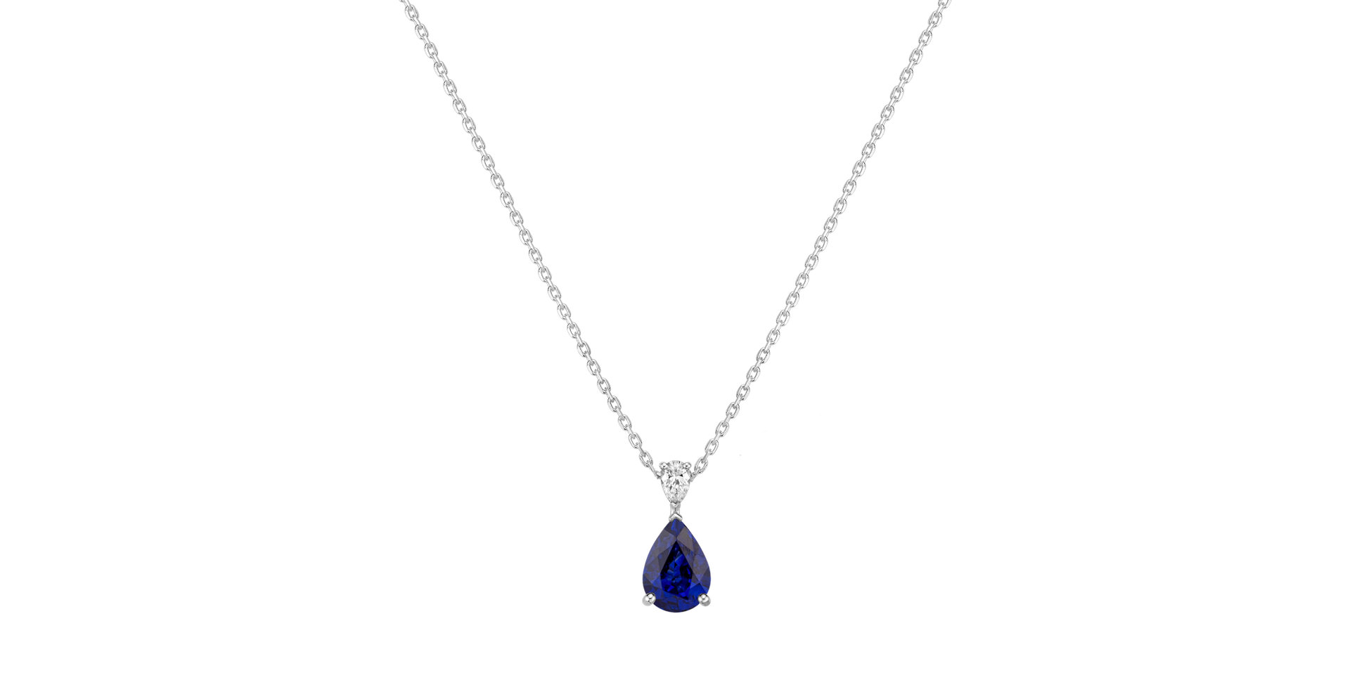Diamond necklace with Sapphire Whispers of Avalon