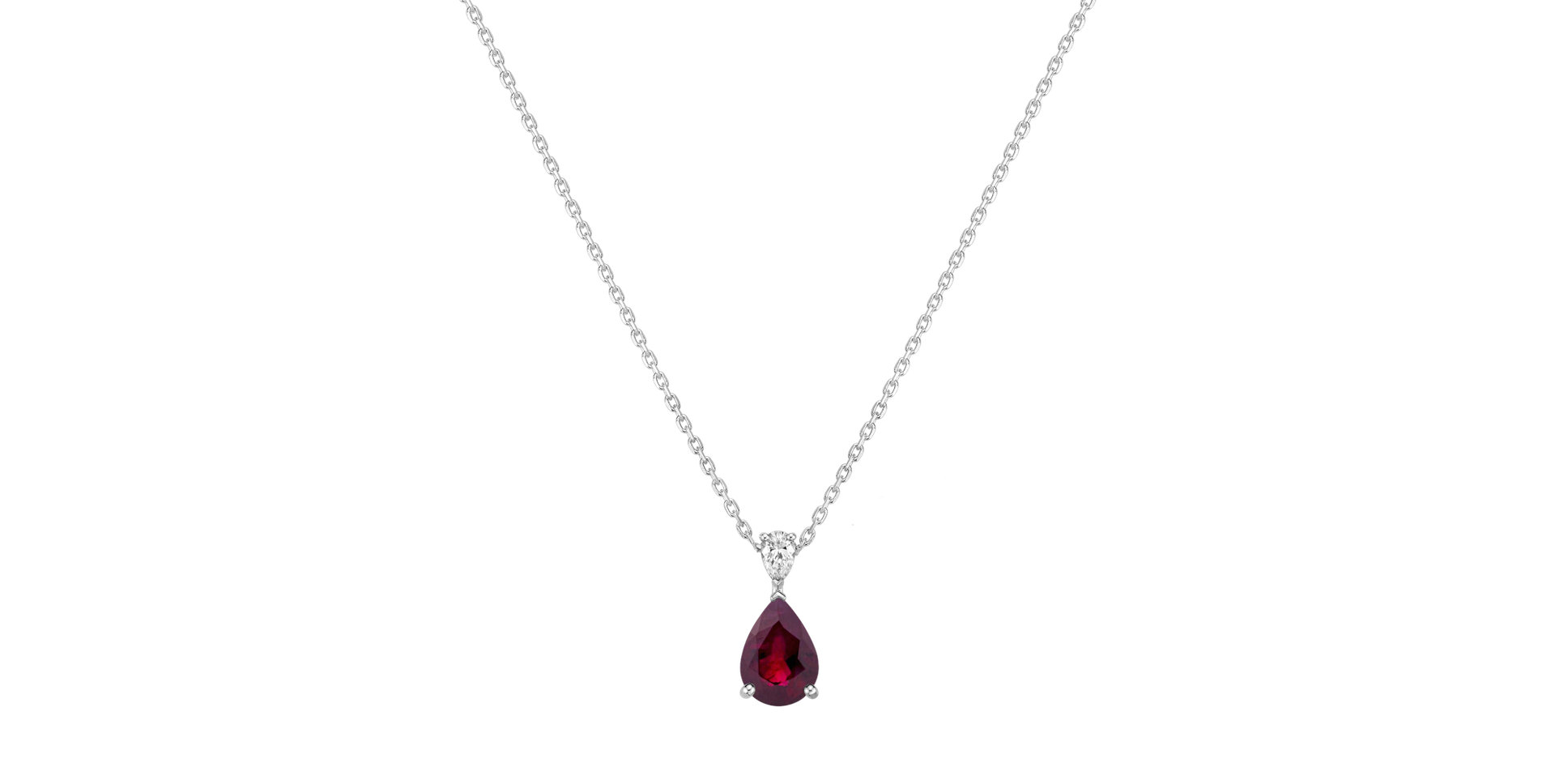Diamond necklace with Ruby Whispers of Avalon