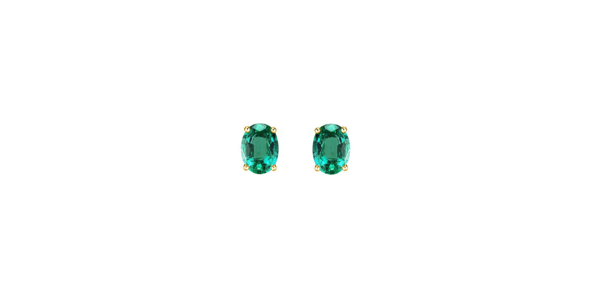 Earrings with Emerald Mystic Abyss
