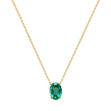 Necklace with Emerald Mystic Abyss