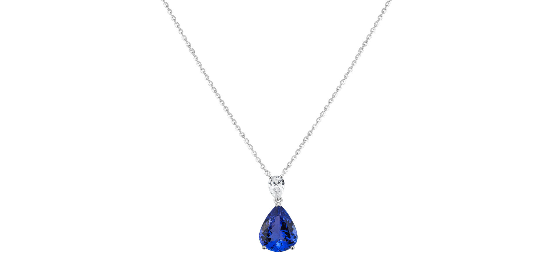 Diamond necklace with Tanzanite Whisper of Avalon