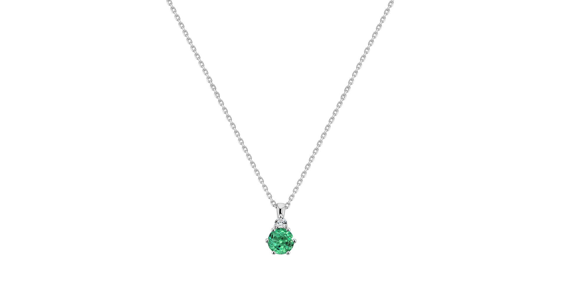 Diamond necklace with Emerald Diamara