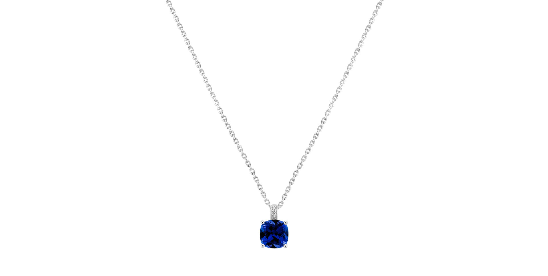 Diamond necklace with Sapphire Linnea