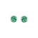 Earrings with Emerald Shiny Dots5