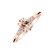 Diamond ring with Morganite Elysandria4