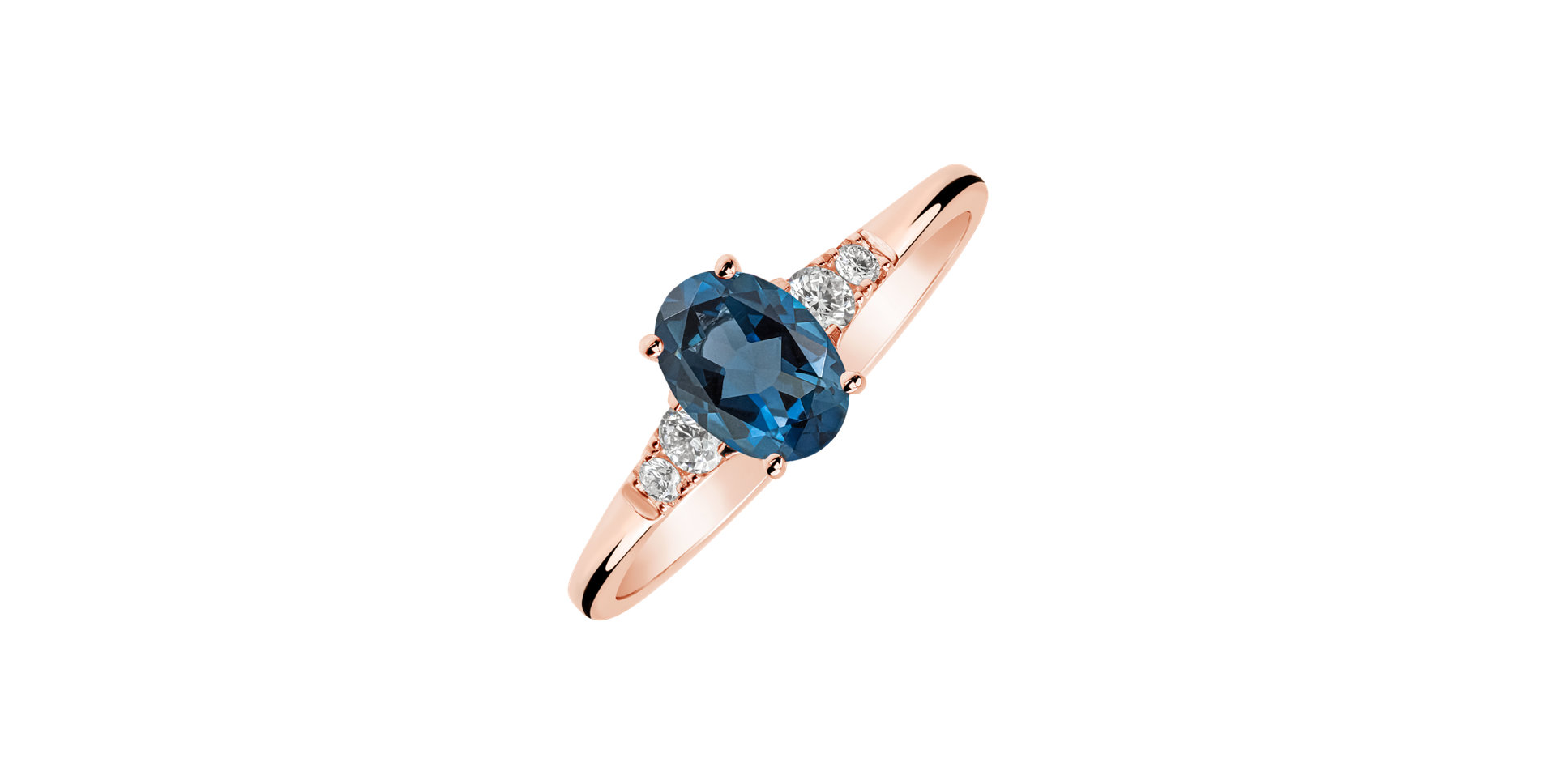 Diamond ring with Topaz Elysandria