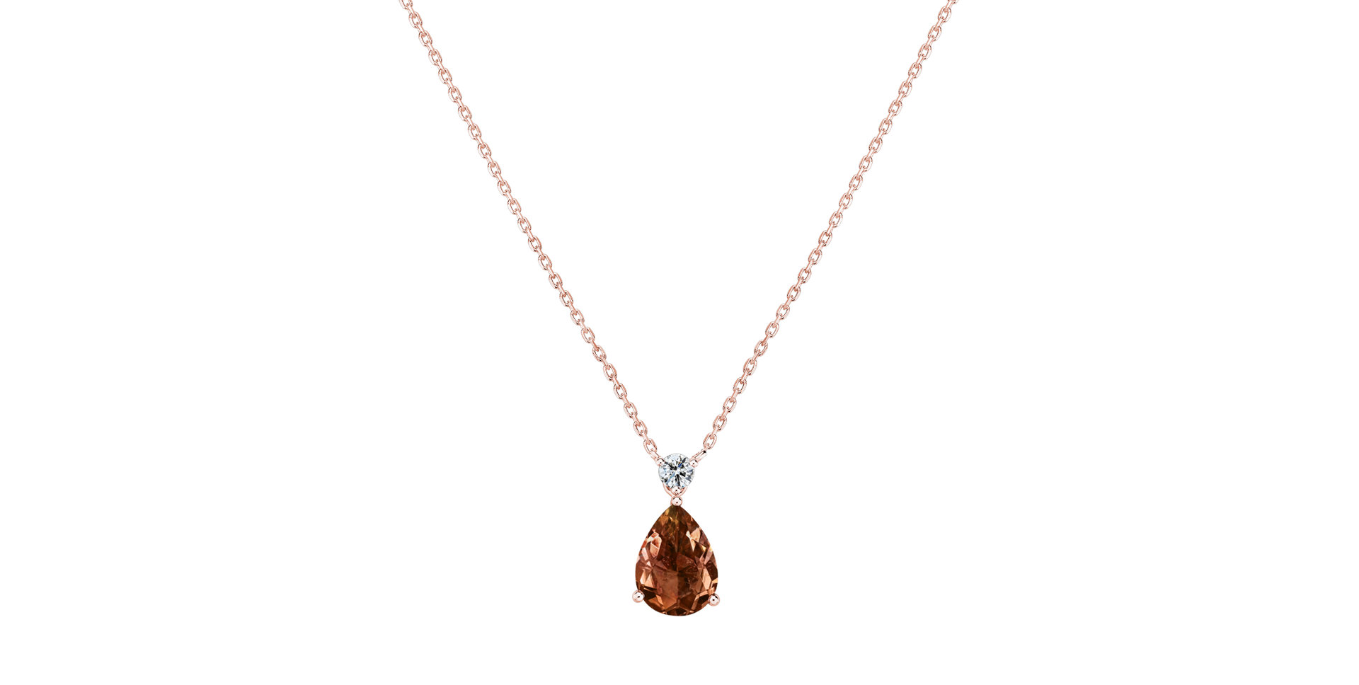 Diamond necklace with Tourmaline Galatea