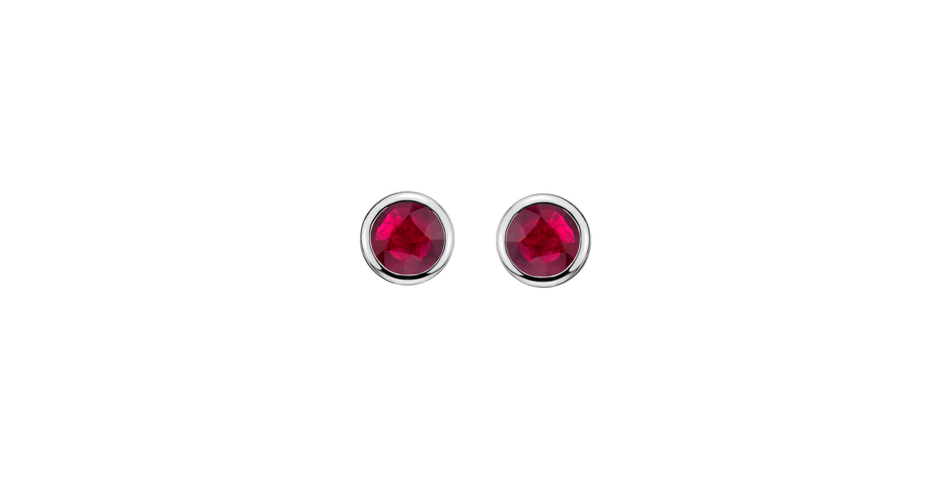 Earrings with Ruby Neon Dots