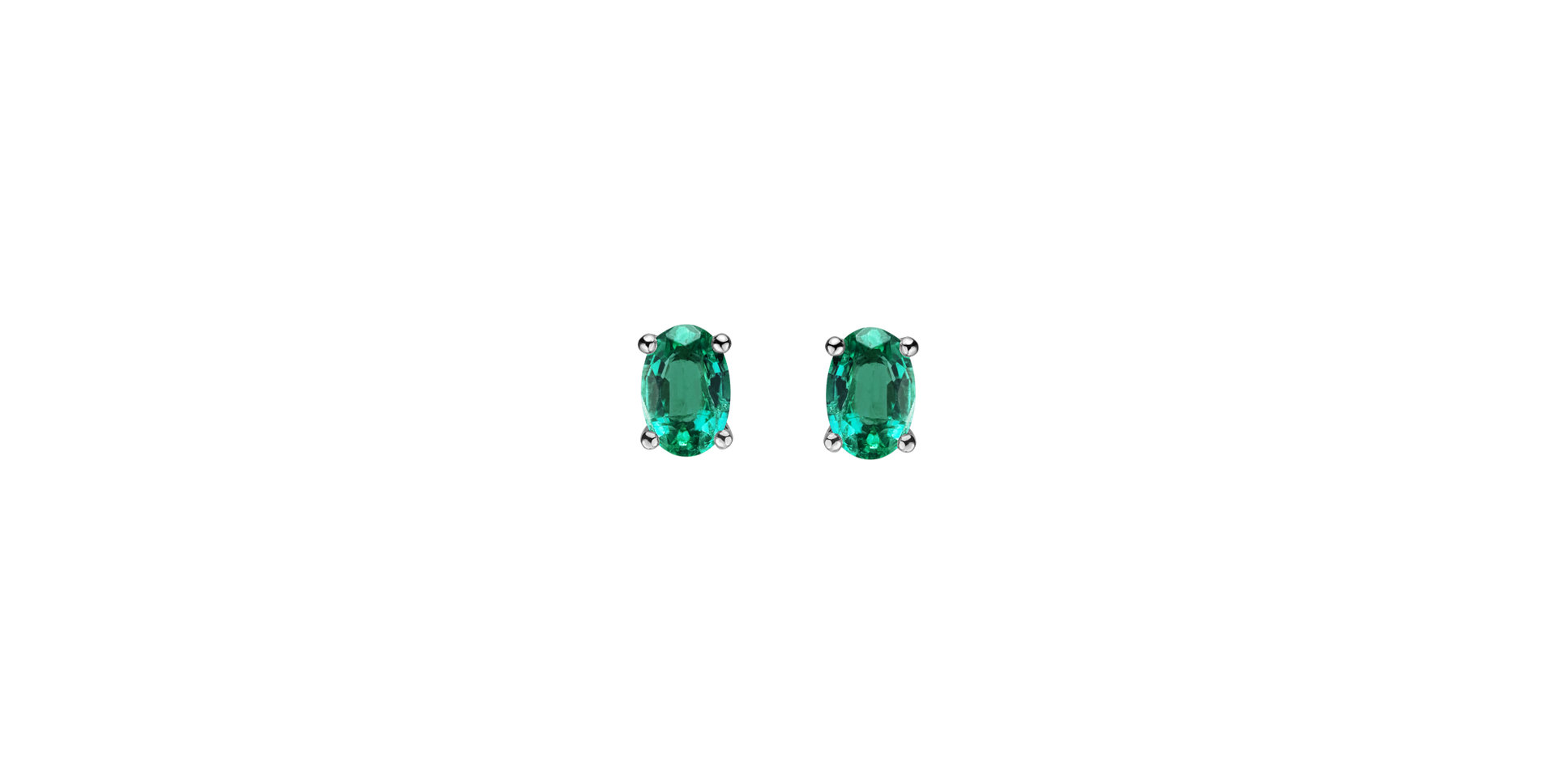 Earrings with Emerald Mystic Light